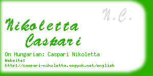 nikoletta caspari business card